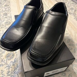 Bruno Marc Men's Black Leather Slip-On Shoes - original Price $46